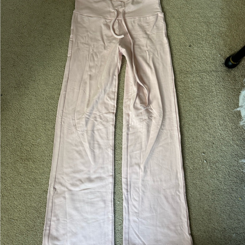 Pink High-Waisted Lounge Pants